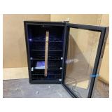 NewAir 19 in. Single Zone 126 (12 oz.) Cans, Beverage and Wine Cooler Fridge with Flip Shelf, in Stainless Steel (Transit Damage, See Photos)