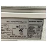 Vissani 7.0 cu. ft. Manual Defrost Chest Freezer with LED Light in White, Garage Ready (Minor Transit Damage, See Photos)