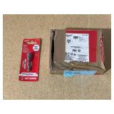 LOT OF 2 Milwaukee 1/4 Nut Driver 1 7/8" & 1" Impact Bits (See Photos)