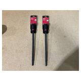 LOT OF 2 Milwaukee 3/8" Quik-Lok Extension 12"