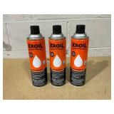 LOT OF 3 Kroil Penetrant Aerokoil
