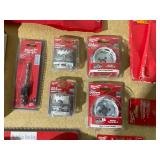 LOT OF 15 Miscellaneous Milwaukee power tool accessories and personal protective equipment.