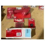 LOT OF 15 Miscellaneous Milwaukee power tool accessories and personal protective equipment.