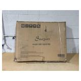 Soozier Exercise Bike, Flywheel Indoor Stationary Bike, Adjustable Height and Resistance, with LCD Monitor, Comfortable Seat Cushion, 264 lbs Capacity, Black and Red