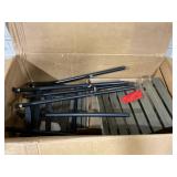 Noble House Jordyn 35" Wooden Barstool, Set of 2, Gray and Black Finish (Used, Attempted To Assemble)