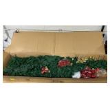 Costway 7-ft Pre-lit Slim Artificial Christmas Tree with White LED Lights