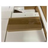 Costway Front Reception Counter Desk Checkout Office Desk with Open Shelf and Lockable Drawer White