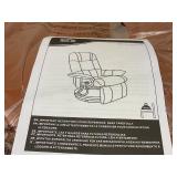 HOMCOM Faux Leather Recliner Chair, Swivel Recliner with Footrest, Armrest and Wood Base for Living Room, Orange (Missing Hardware)