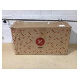 Rungfa Garden Wood Wagon Flower Planter Pot Stand with Wheels Home Outdoor Decor (Minor Transit Damage, See Photos)