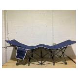 Outsunny Folding Polyester Large Cot 74x25in