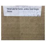 Fenteck Metal Gate - 3.5 ft Wide x 4 ft High - Black - Outdoor