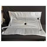 Gray Seat Pad with Center Hole and Straps