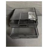 SRJZMLY Under Desk Drawer Organizer - Metal No-Drill 2-Drawer Cabinet (Home/Office)