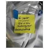 Polyester Tablecloths 54 x 106 in Rectangular White