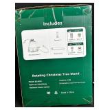 SDJ005 Rotating Christmas Tree Stand - 360° Rotation, 21.5 in Base, 120V/60Hz, 800W