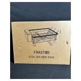 DISH DRAINER RACK A2112S - Black, 1pc, 15.4 x 11.4 x 11.4 in, Made in China