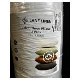 Lane Linen Velvet Throw Pillows 2 Pack - 18 x 18 Inches