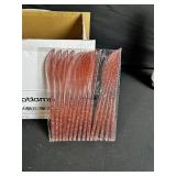 Rubtlamp RUB-78PP180 180 pcs Pink Plastic Cutlery Set - 60 Clear Pink Knives for Party