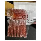 Rubtlamp RUB-78PP180 180 pcs Pink Plastic Cutlery Set - 60 Clear Pink Knives for Party