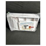 Multi-Level Drawer Organizer - White Plastic, 3-Level Stackable Storage Tray