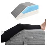 Item #30594 - Adjustable Memory Foam Wedge Pillow for Swelling, Gray Diamond Fabric - 3-Piece Lot