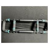 Oscillating Slim Push-Up Bar Set with Dual Foam Handles (Black/Teal)