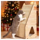 Decorative Diagonal Wood Slat Panel - Wall Accent