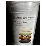 Lane Linen Velvet Throw Pillows 2 Pack - 18 in x 18 in