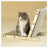 Decorative Diagonal Wood Slat Panel - Wall Accent