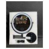 Makeup Vanity Mirror - 10x Magnification LED Ring Light, Adjustable Swing Arm