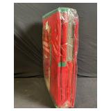 Christmas Ornament Storage Chest - Red With Green Handles, 3-Drawer Organizer