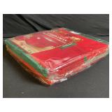 Christmas Ornament Storage Chest - Red With Green Handles, 3-Drawer Organizer