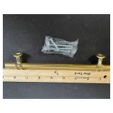 Brass Towel Bar 8 in with Wall Brackets - Hardware Kit