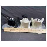 Ceramic Ghost Figurines - Halloween Decor 3-Pack