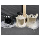 Ceramic Ghost Figurines - Halloween Decor 3-Pack