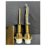 Brass Pendant Light Kit with Dual LED Ring Frames, Diffuser Spheres & Remotes