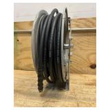 Klutch Auto-Rewind Air Hose Reel with 3/8in. x 50ft. Rubber Hose, 300 PSI