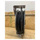 Klutch Auto-Rewind Air Hose Reel with 3/8in. x 50ft. Rubber Hose, 300 PSI