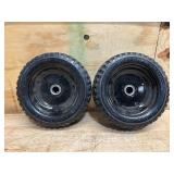 Klutch Flat-Free Universal Utility Tire Assembly, 4.10/3.50-4, Stud Tread (lot of 2)
