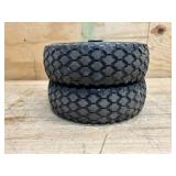 Klutch Flat-Free Universal Utility Tire Assembly, 4.10/3.50-4, Stud Tread (lot of 2)