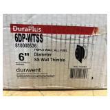 DuraPlus All-Fuel Chimney 6in. Diameter Wall Thimble, SS