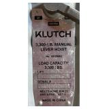KLUTCH 3,300-LB. Manual Lever Hoist