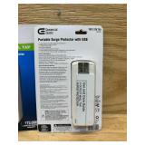 3-Outlet USB Travel Wall Tap Surge Protector, White (lot of 2)