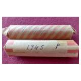 1944 & 1945 Wheat Penny Rolls