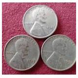 1943 Steel Penny Set - P/D/S