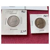 Mixed US Coin Lot - Pennies, Nickels & Silver Quarter