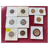 Mixed US Coin Lot - Pennies, Nickels & Silver Quarter