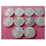 (10) 1943 Steel Pennies - All Philadelphia