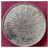 1902 Mexico Silver 1 Peso Coin - Nice!