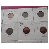 (20) Wheat Pennies in Flips